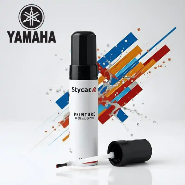 Gamme complète de stylos retouche peinture moto Stycar pour YAMAHA : teintes d'origine constructeur disponibles pour tous les modèles listés.