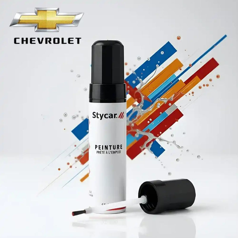 Stylo retouche peinture Chevrolet Stycar teinte d'origine pour effacer rayures et éclats carrosserie (Choix par code couleur).