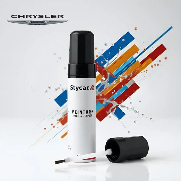 Stylo retouche peinture Chrysler Stycar teinte d'origine pour effacer rayures et éclats carrosserie (Choix par code couleur).