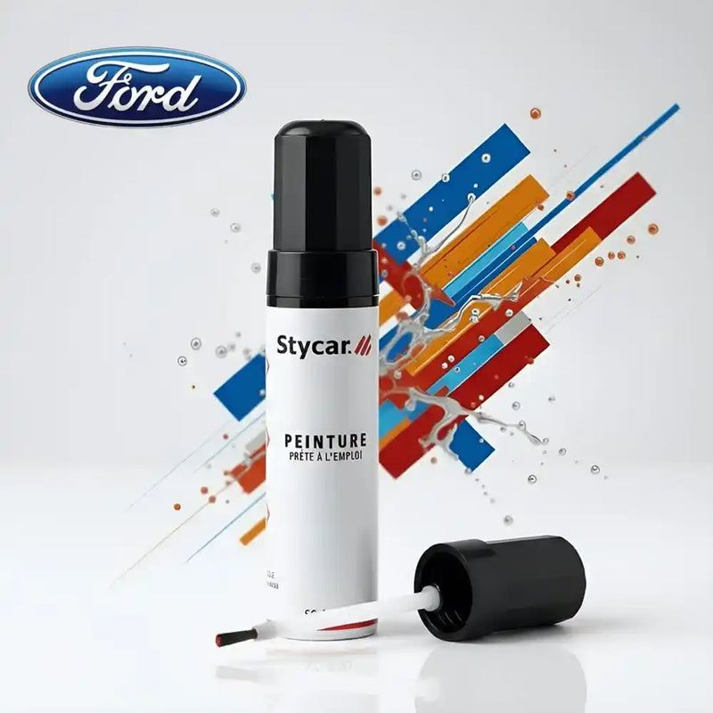 Stylo retouche peinture Ford Stycar teinte d'origine pour effacer rayures et éclats carrosserie (Choix par code couleur).
