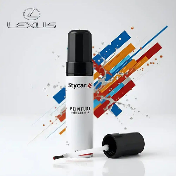 Stylo retouche peinture Lexus Stycar teinte d'origine pour effacer rayures et éclats carrosserie (Choix par code couleur).