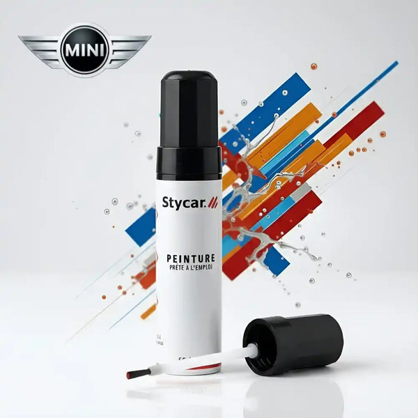 Stylo retouche peinture Mini Stycar teinte d'origine pour effacer rayures et éclats carrosserie (Choix par code couleur).