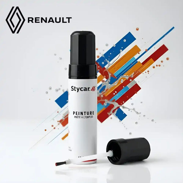 Stylo retouche peinture Renault Stycar teinte d'origine pour effacer rayures et éclats carrosserie (Choix par code couleur).