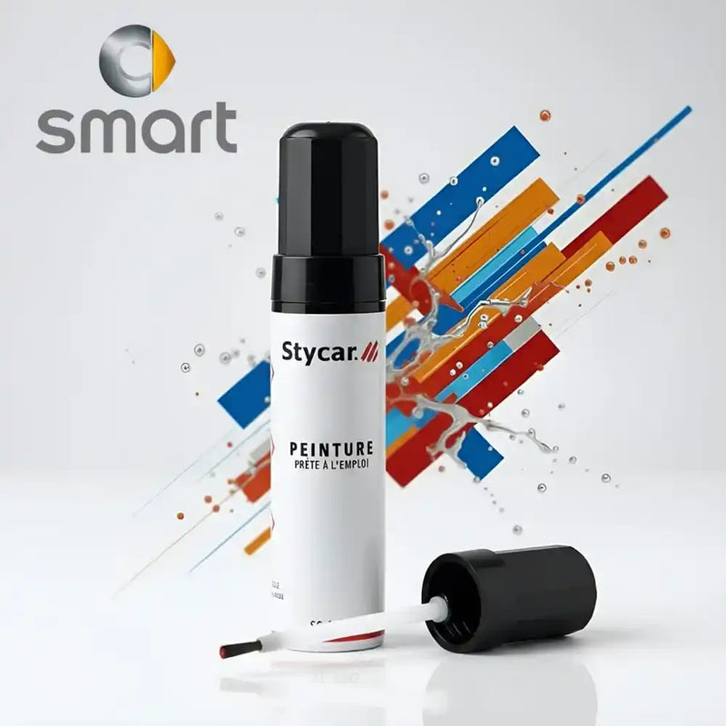 Stylo retouche peinture Smart Stycar teinte d'origine pour effacer rayures et éclats carrosserie (Choix par code couleur).