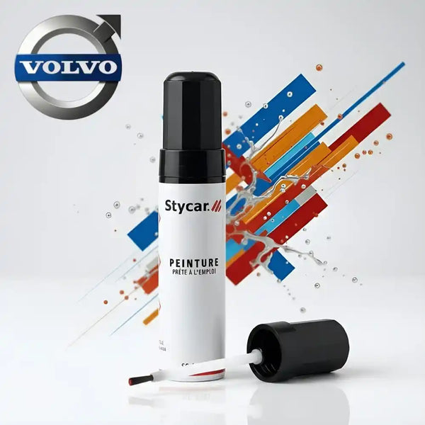 Stylo retouche peinture Volvo Stycar teinte d'origine pour effacer rayures et éclats carrosserie (Choix par code couleur).